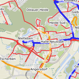 Halle Saale Linie 11 Sudwesttangente Bruckdorf 10 Sudpark Linie Plus Extern