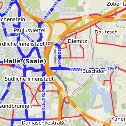 Halle Saale Linie 11 Sudwesttangente Bruckdorf 10 Sudpark Linie Plus Extern